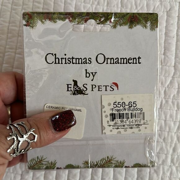Christmas Ornament Frenchie French Bulldog Ceramic Personalized DIY - Picture 2 of 5